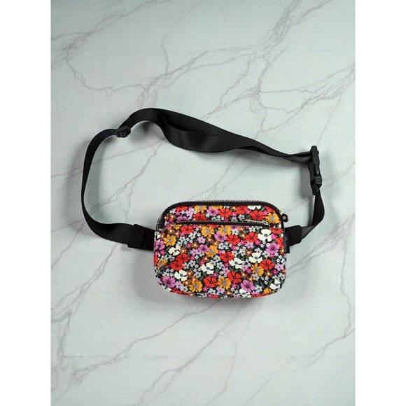 BRIGHTON Red Floral Adjustable Fanny Pack Waist Bag NEW NWOT - Picture 1 of 8